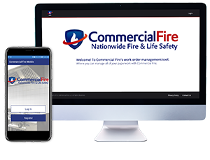Commercial Fire Affiliate and Connection Portal on Mobile and Desktop Screens